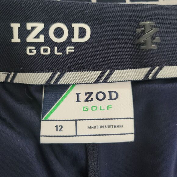 CLEARANCE IZOD Womens Golf Swing Flex Comfort Skort Navy Blue Grid Size 12 - Picture 5 of 7